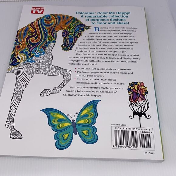 Colorama Coloring Book Color Me Happy With Bonus Pencil Set - Picture 10 of 11